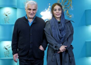 استایل اروپایی مهدی هاشمی و همسر جوانش در یک مراسم+ عکس