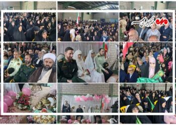 ازدواج ۲ زوج جان‌فدا در تجمع شبانه شفت