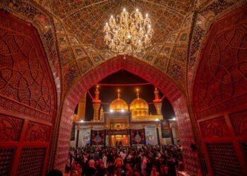 برگزاری مراسم عزاداری سالروز شهادت امام جواد (ع) در کاظمین+ تصاویر