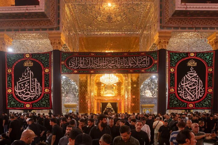 برگزاری مراسم عزاداری سالروز شهادت امام جواد (ع) در کاظمین+ تصاویر
