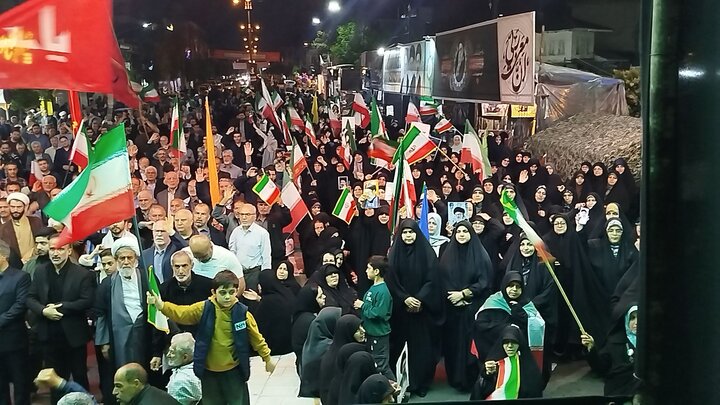 حضور پر شور مردم کردکوی در شب هفتاد و ششم تجمعات