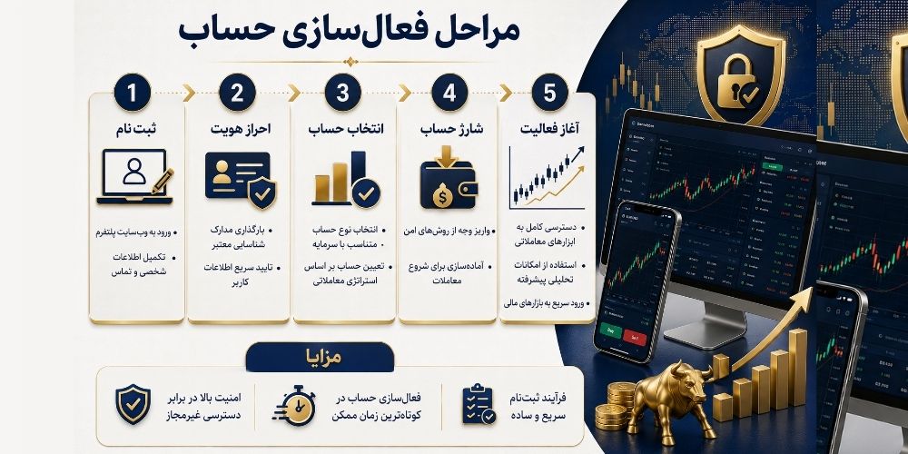 مراحل فعالسازی ثبت نام در بروکر