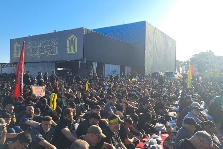 آغاز مراسم بزرگداشت عاشورا در مرقد شهید سید حسن نصرالله+ تصاویر