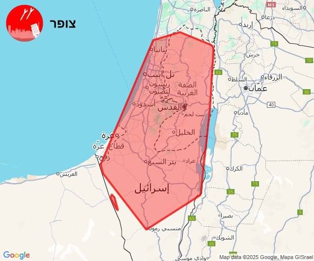 آژیر خطر در شمال و جنوب فلسطین اشغالی