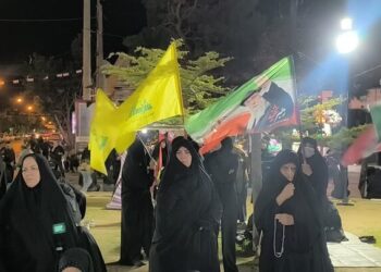 اجتماع عاشورایی هیئت رضویه؛عهد جوانان گلپایگان بامکتب قاسم بن الحسن(ع)