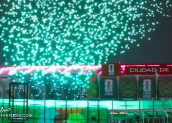 تمرین افتتاحیه جام جهانی با صدها پهپاد نورانی + عکس
