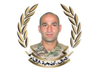 سرباز لبنانی بر اثر شدت جراحات ناشی از حمله اسرائیل به شهادت رسید
