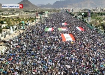 طوفان میلیونی یمنی‌ها علیه ترامپ و تبریک پیروزی ایران و حزب‌الله